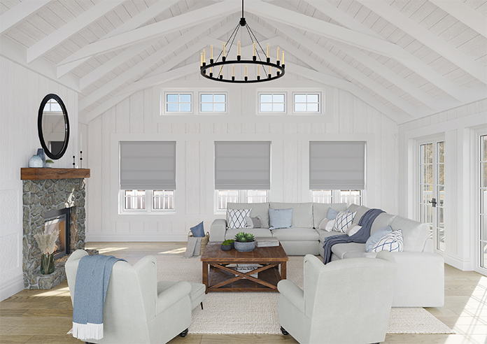 Luxe Velvet, Silver - Roman Blind - Image 8
